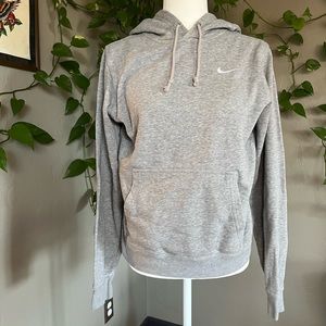 Gray Nike athletic hoodie